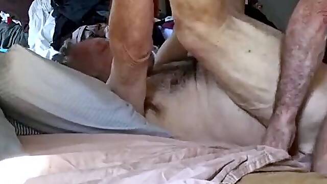 Mature Gay Daddy Barebacks His Hunk Lover