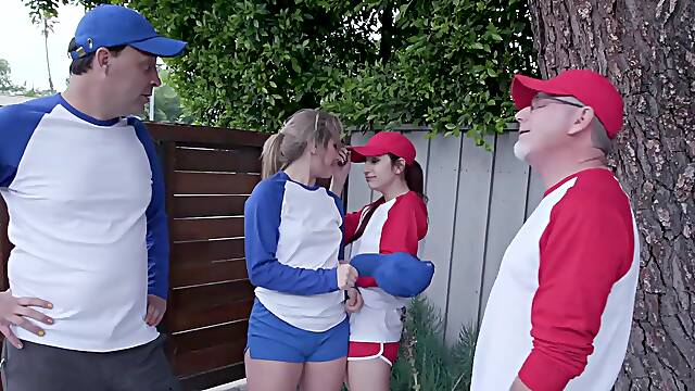 April & Eric in a sultry foursome, nursing wounds with Taylor's juicy naturals