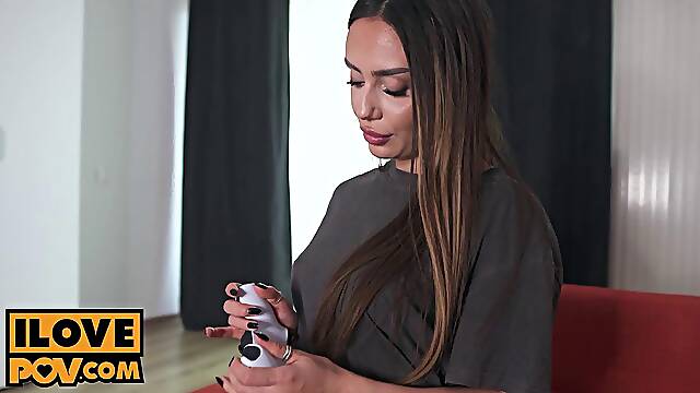 Hot Strip Poker with Sexy Jessi Q by It sPOV: Blowjob, Hardcore Brunette Porn