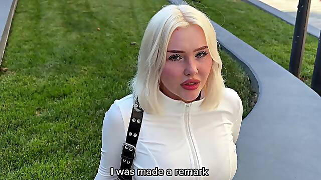 Russian Stranger Pounds Blondessa to Facial Cumshot