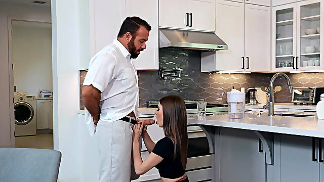 Passionate sex in the kitchen with cutie Jill Kassidy