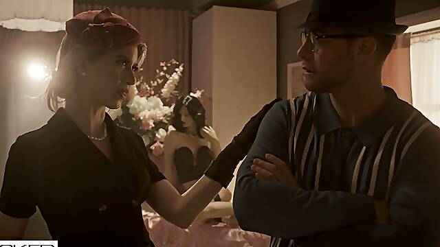 Wicked - Smokin Blonde Gets Her Tight Pussy Pounded In The 50s - Seth Gamble