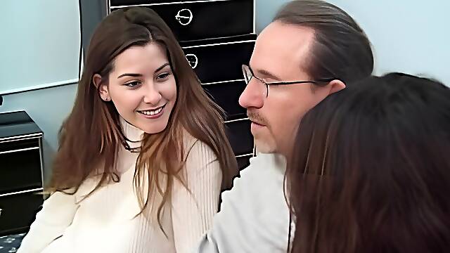 Retro amateur threeway with facialized cuties