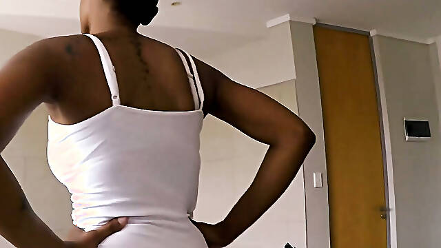 This BUSTY EBONY TEEN got the real dick she came for...and begged me not to stop