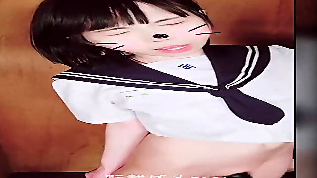 Cute Girl Toys with Huge Tits in Sailor Uniform