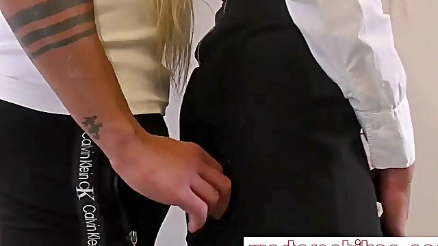 Business babe gets groped on the bus