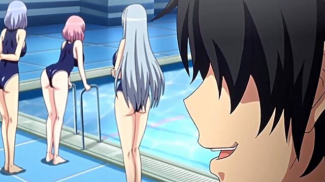 Hentai babe in swimsuit gets analed