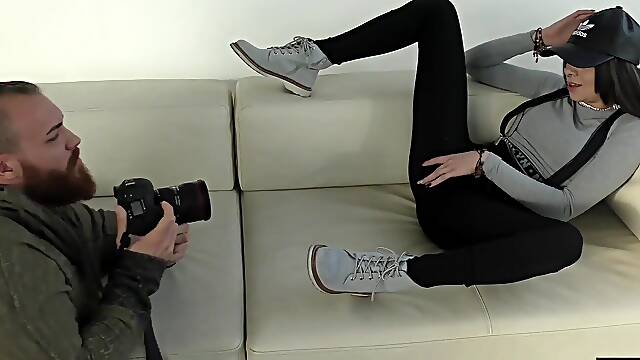 Rough interracial MMF threesome with brunette Khadisha Latina