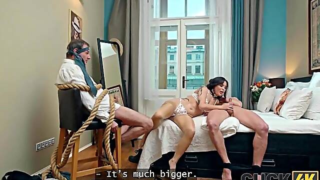 CUCK4K. My SEXY LATIN CHICK WIFE made a awesome and immodest sex surprise for me