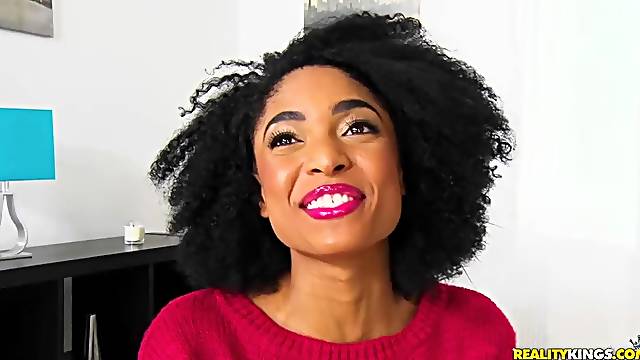 Astonishing Brazilian woman with curly hair, Luna Corazon got loads of cum, all over her skin