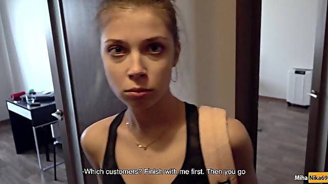 Man Confused the Delivery Girl with a Prostitute and Cum in her Eye - POV