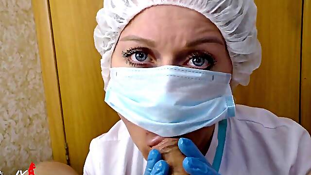 Physician damsel hand job and sucking dick