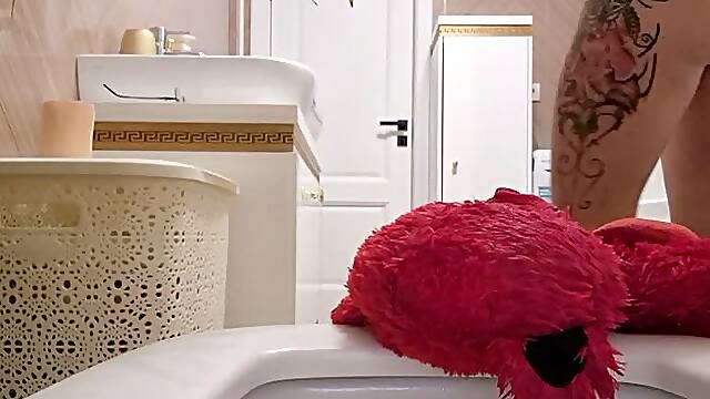 ACCIDENTAL TEDDY PEE – SPIT, SOAKED PLUSH & TOILET FLUSH FINALE