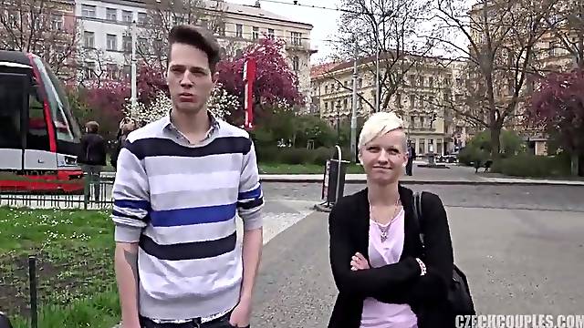 Slovakian couple fuck for money
