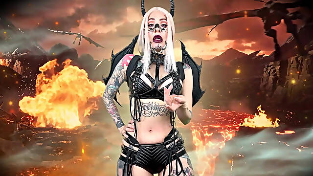 Fall Into Darkness, Cum in His Name! - Blasphemy, Satan, Hell, Halloween, Demon, Succubus