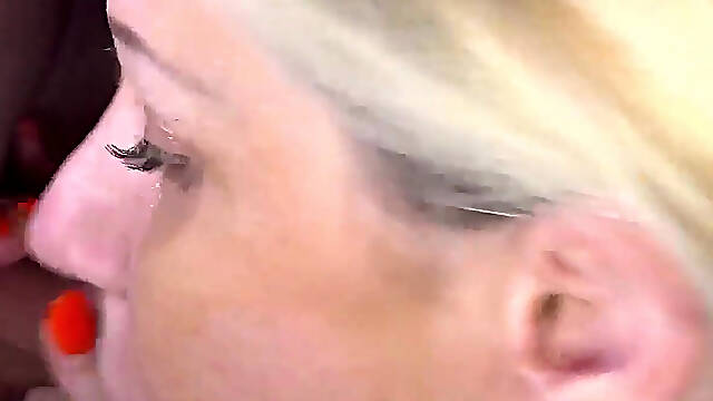 Wild Blonde MILF Blowbang Private Party